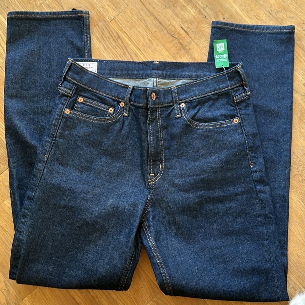GAP vintage slim mid Rise jeans dark wash size 31 tall